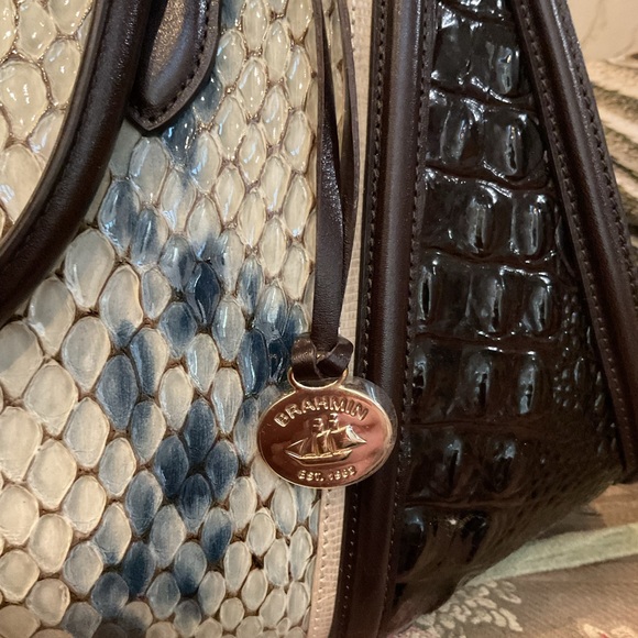 Beautiful Brahmin Arden Satchel in Glacier Carlisle - Picture 2 of 10